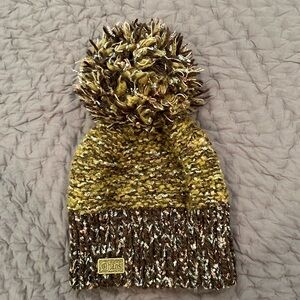 Chaos Knit Beanie with Large Pom